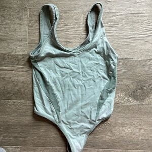 SKIMS Sage Green Bodysuit